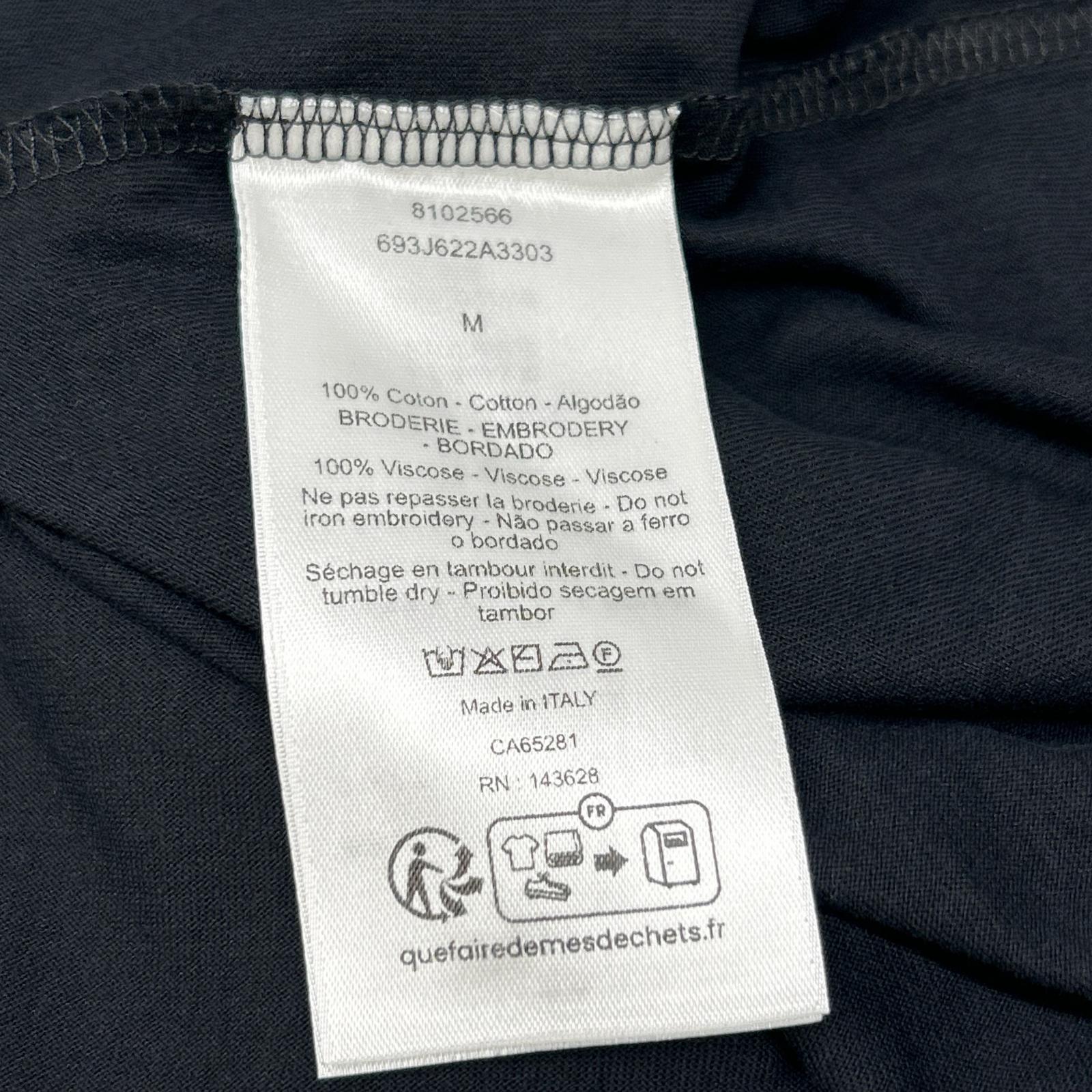 DIOR ディオール 693J622A3303 ブラック コットンジャージーTシャツ トップス