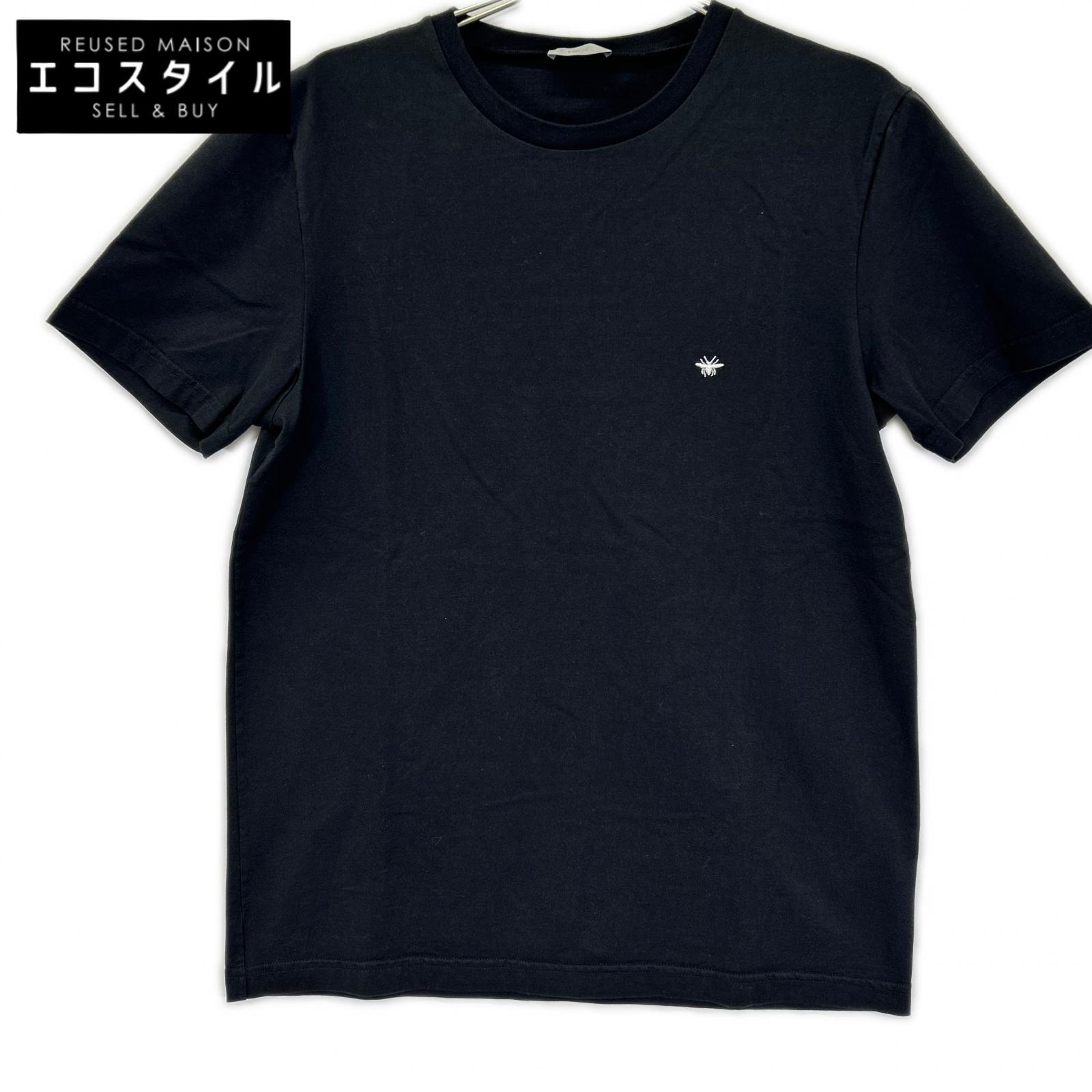 DIOR ディオール 733J603B0677 BEE刺繍 ブラック クルーネックTシャツ トップス