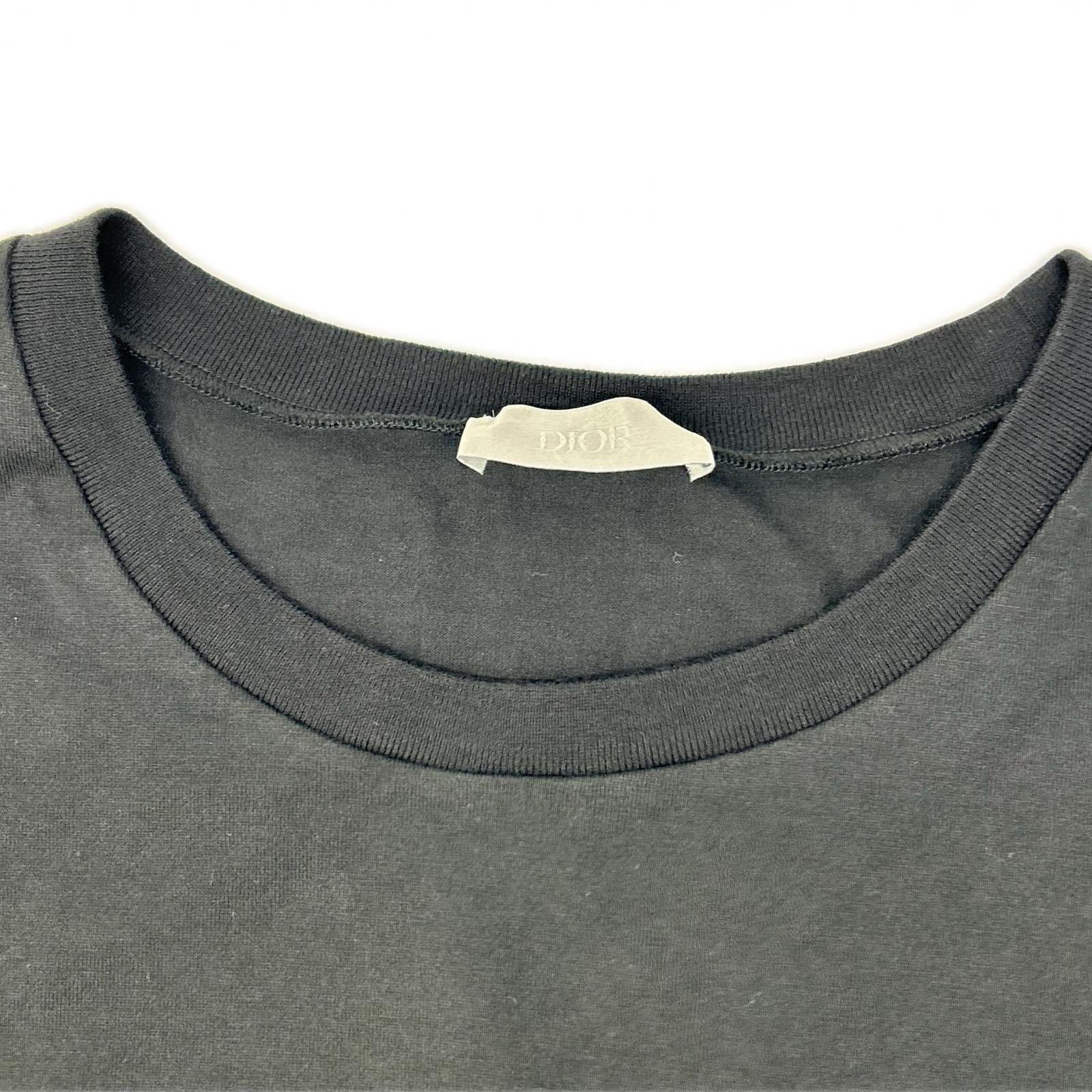 DIOR ディオール 733J603B0677 BEE刺繍 ブラック クルーネックTシャツ トップス