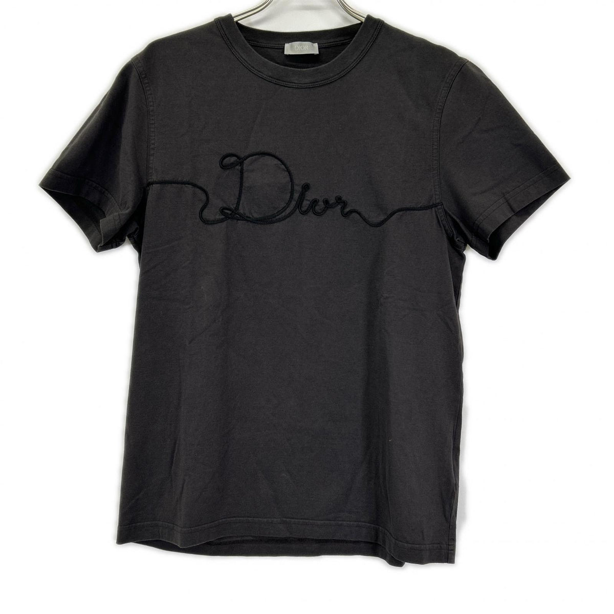 DIOR ディオール 613J668A0677 ディオールリボン ブラック クルーネックTシャツ トップス