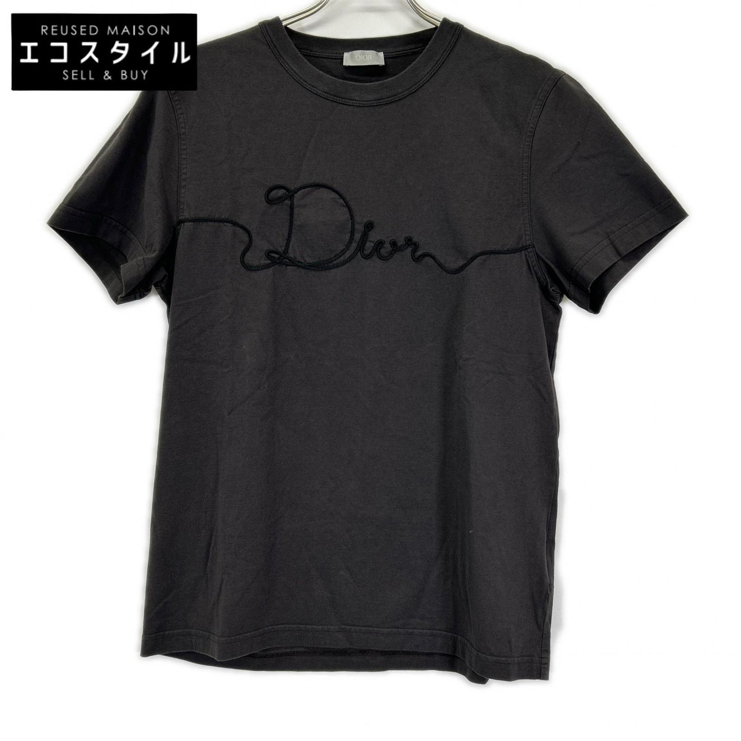 DIOR ディオール 613J668A0677 ディオールリボン ブラック クルーネックTシャツ トップス