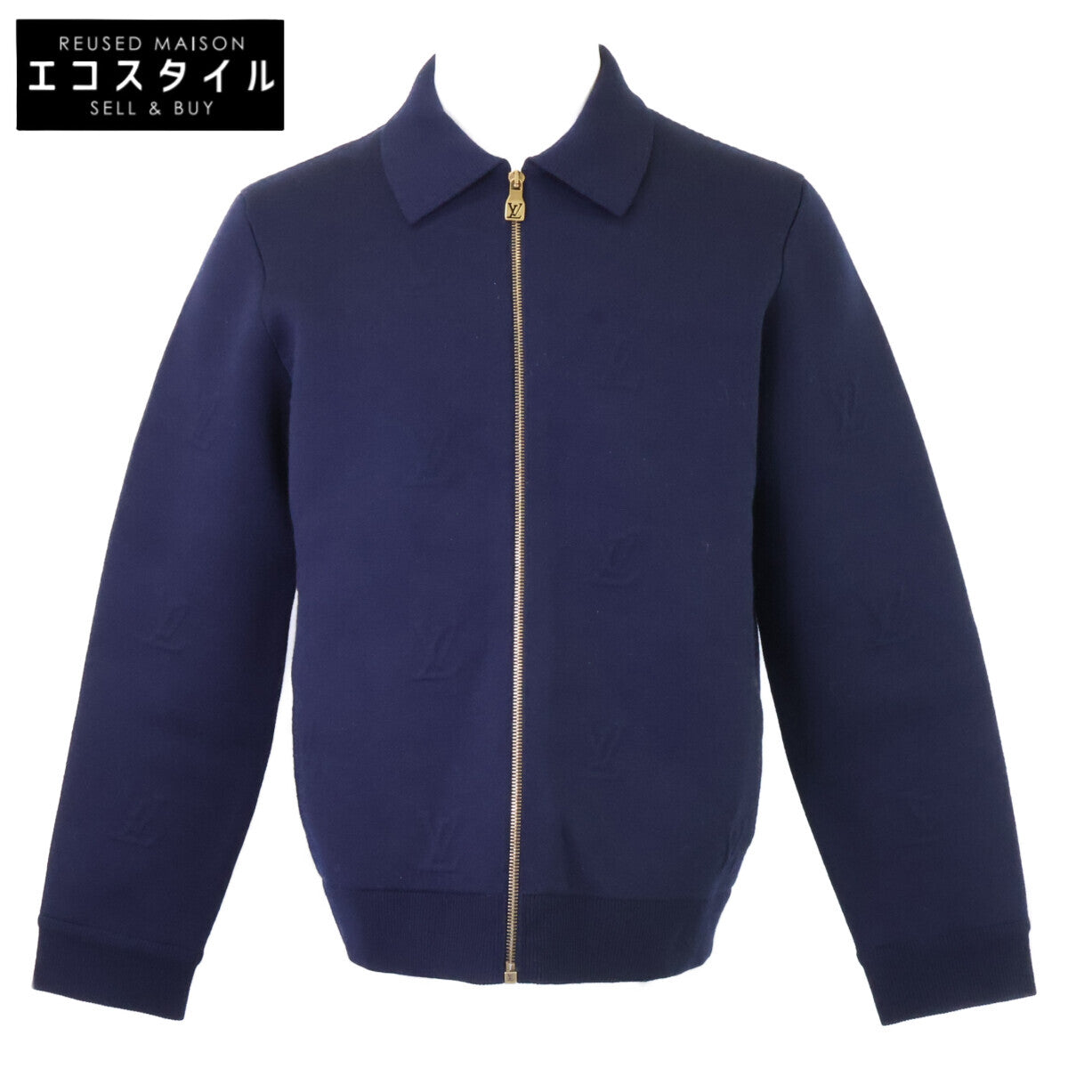 LOUIS VUITTON ルイヴィトン 【美品/国内正規/26年製】RM261MJ NTY HSN42W エンボスモノグラム ジップアップ ニットジャケット ジャケット