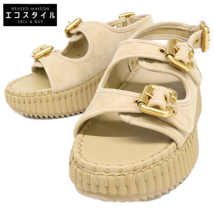Chloe クロエ 【新品同様】CH26S17KVI81N35W NAMA スエードストラップ ウェッジ サンダル シューズ