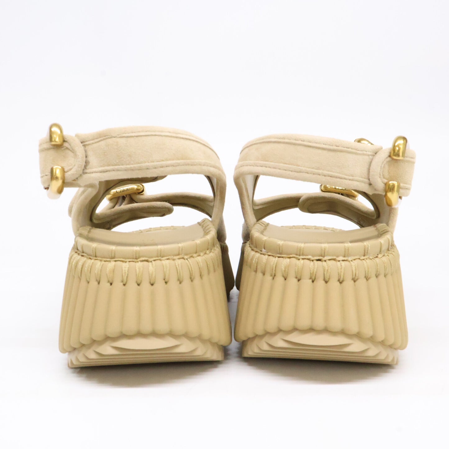 Chloe クロエ 【新品同様】CH26S17KVI81N35W NAMA スエードストラップ ウェッジ サンダル シューズ