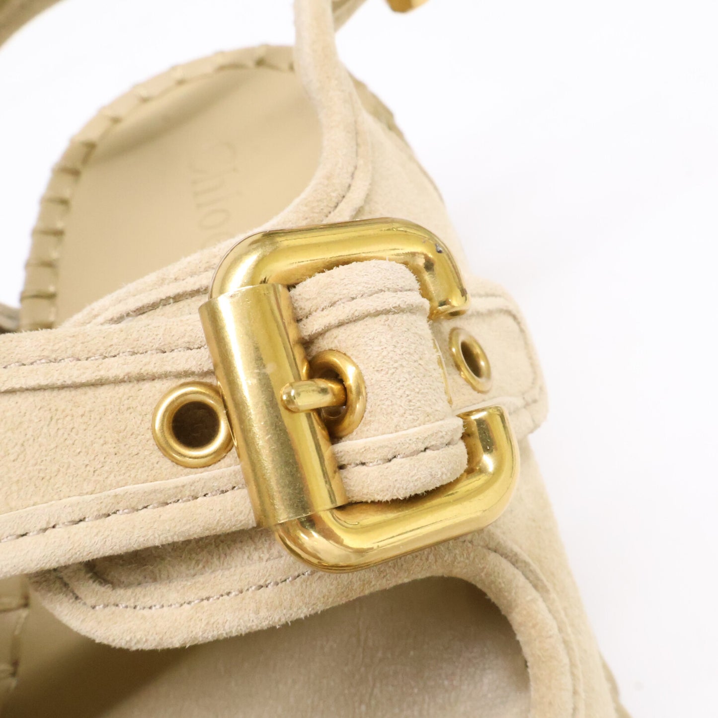 Chloe クロエ 【新品同様】CH26S17KVI81N35W NAMA スエードストラップ ウェッジ サンダル シューズ