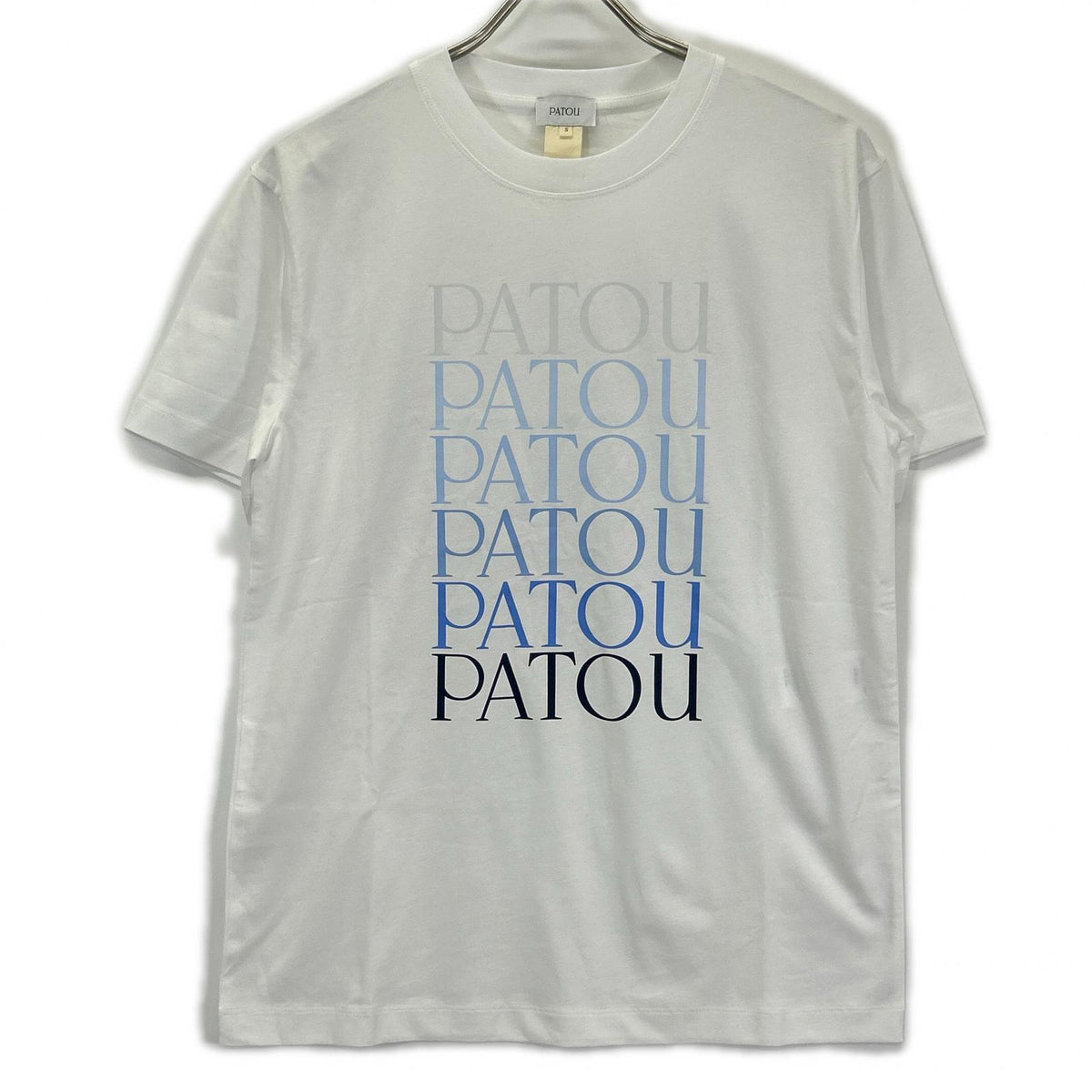 PATOU パトゥ 25-JE112-9999 ホワイト オーガニックコットン ロゴTシャツ トップス