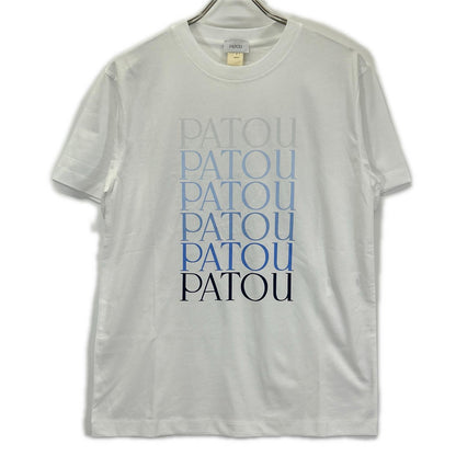 PATOU パトゥ 25-JE112-9999 ホワイト オーガニックコットン ロゴTシャツ トップス