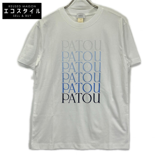 PATOU 25-JE112-9999 White Organic Cotton Logo T-Shirt Tops