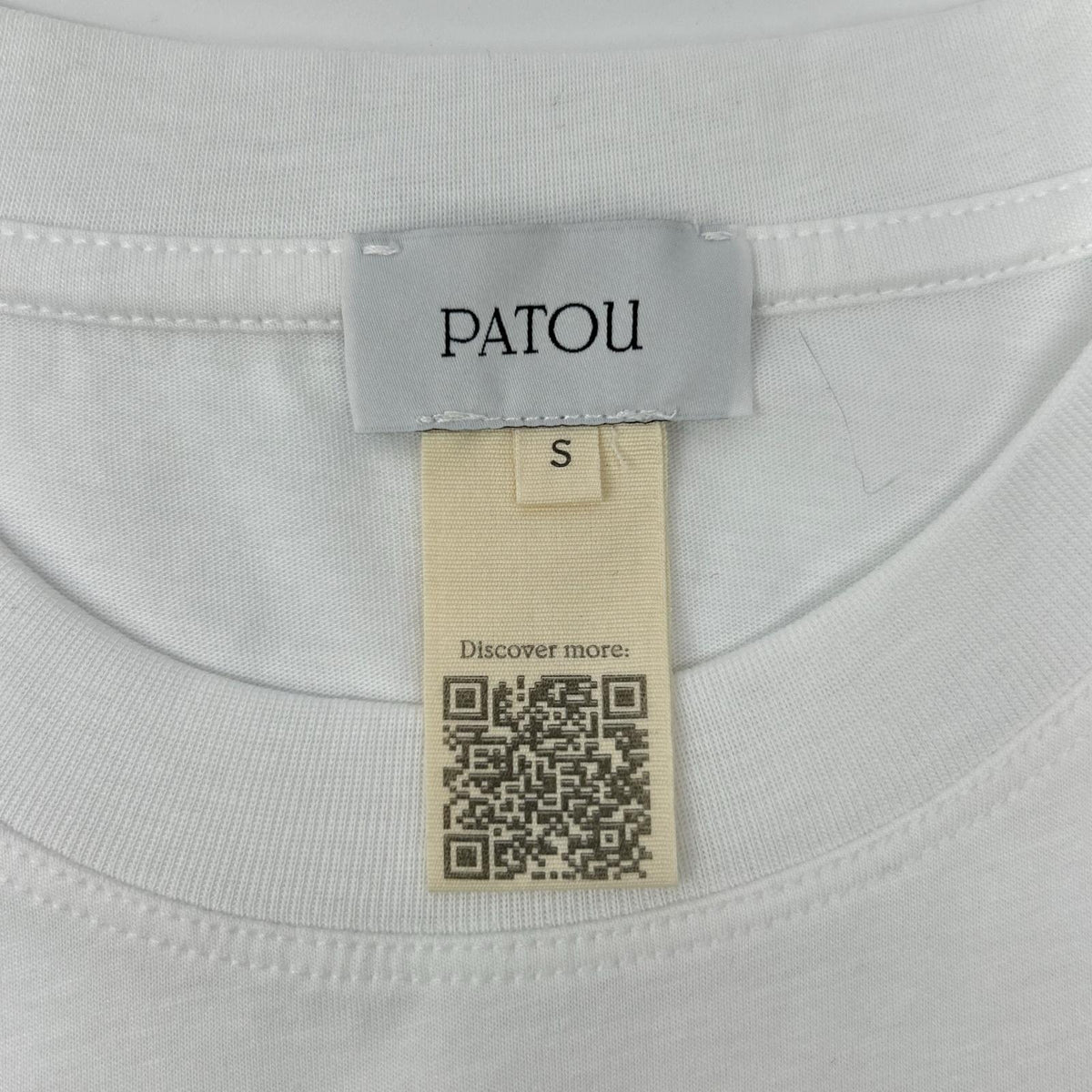 PATOU パトゥ 25-JE112-9999 ホワイト オーガニックコットン ロゴTシャツ トップス