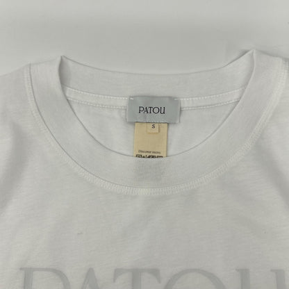 PATOU パトゥ 25-JE112-9999 ホワイト オーガニックコットン ロゴTシャツ トップス