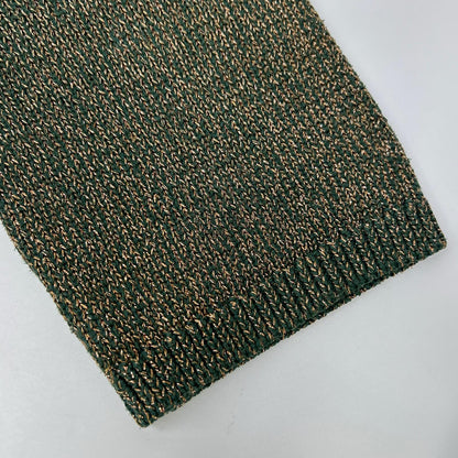 DRIES VAN NOTEN ドリスヴァンノッテン 51158-12-021115 グリーン系 ラメニット 半袖カットソー トップス