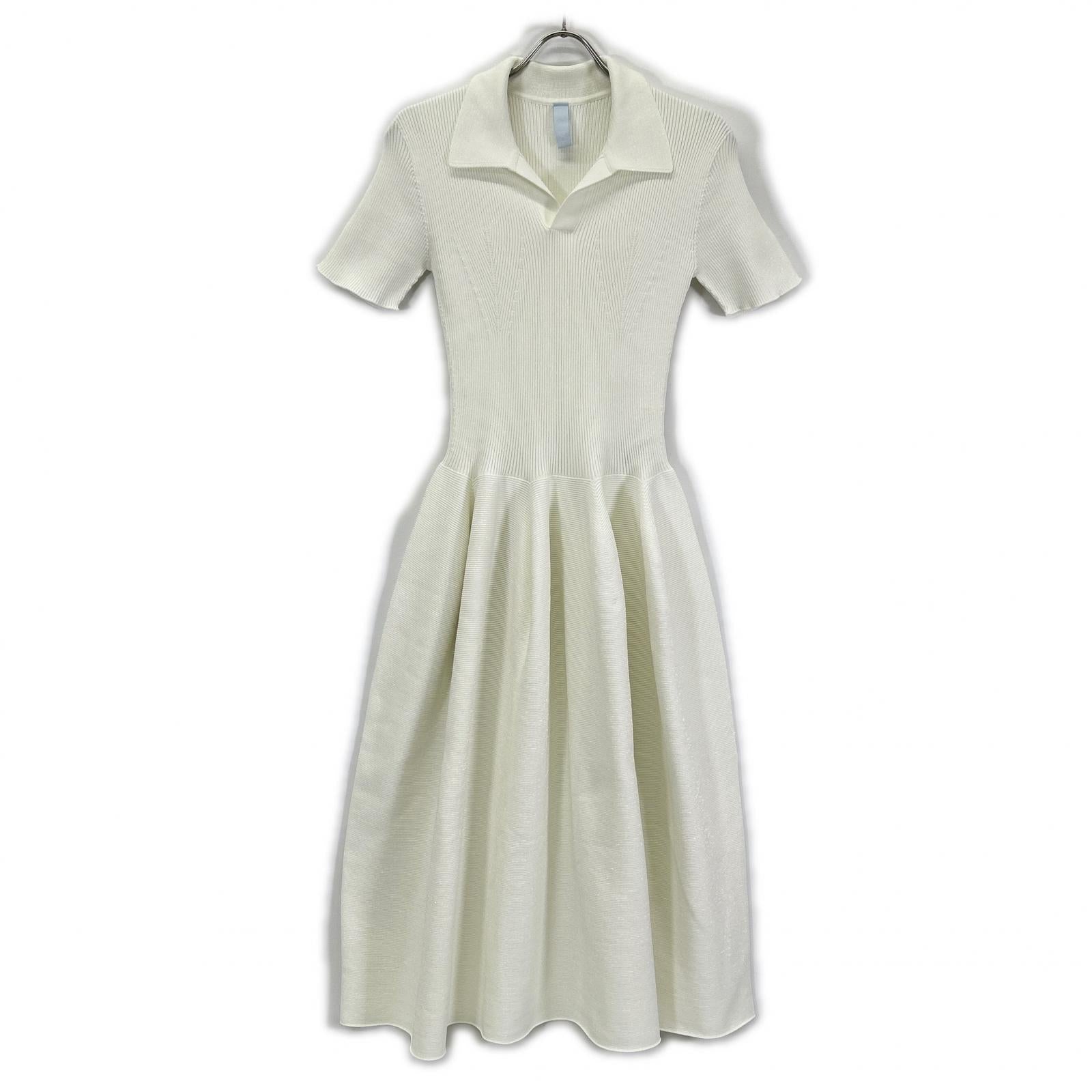 CFCL シーエフシーエル 26年 CF011KH026JP00 ホワイト POTTERY GLITTER SHORT SLEEVE POLO DRESS ワンピース