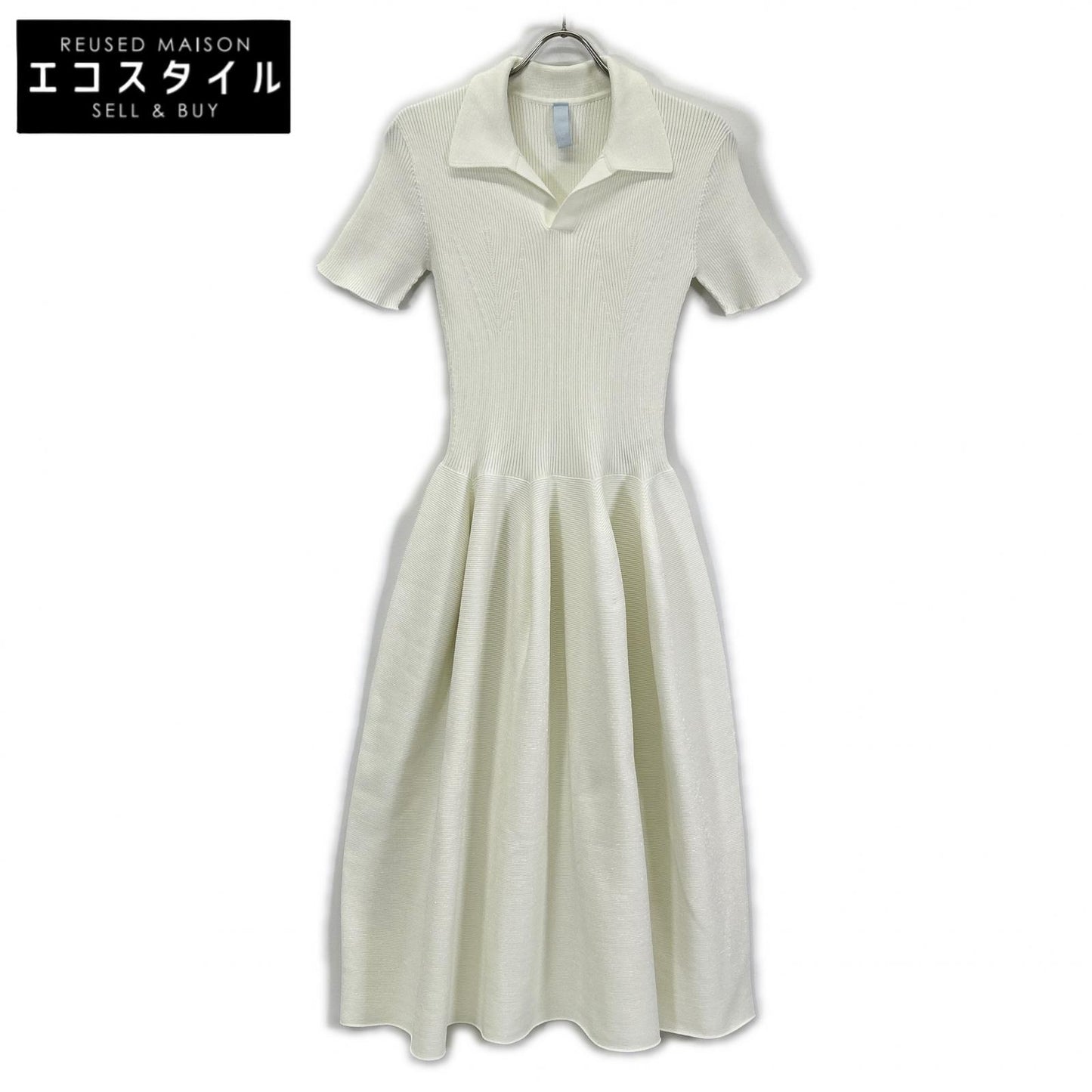 CFCL シーエフシーエル 26年 CF011KH026JP00 ホワイト POTTERY GLITTER SHORT SLEEVE POLO DRESS ワンピース