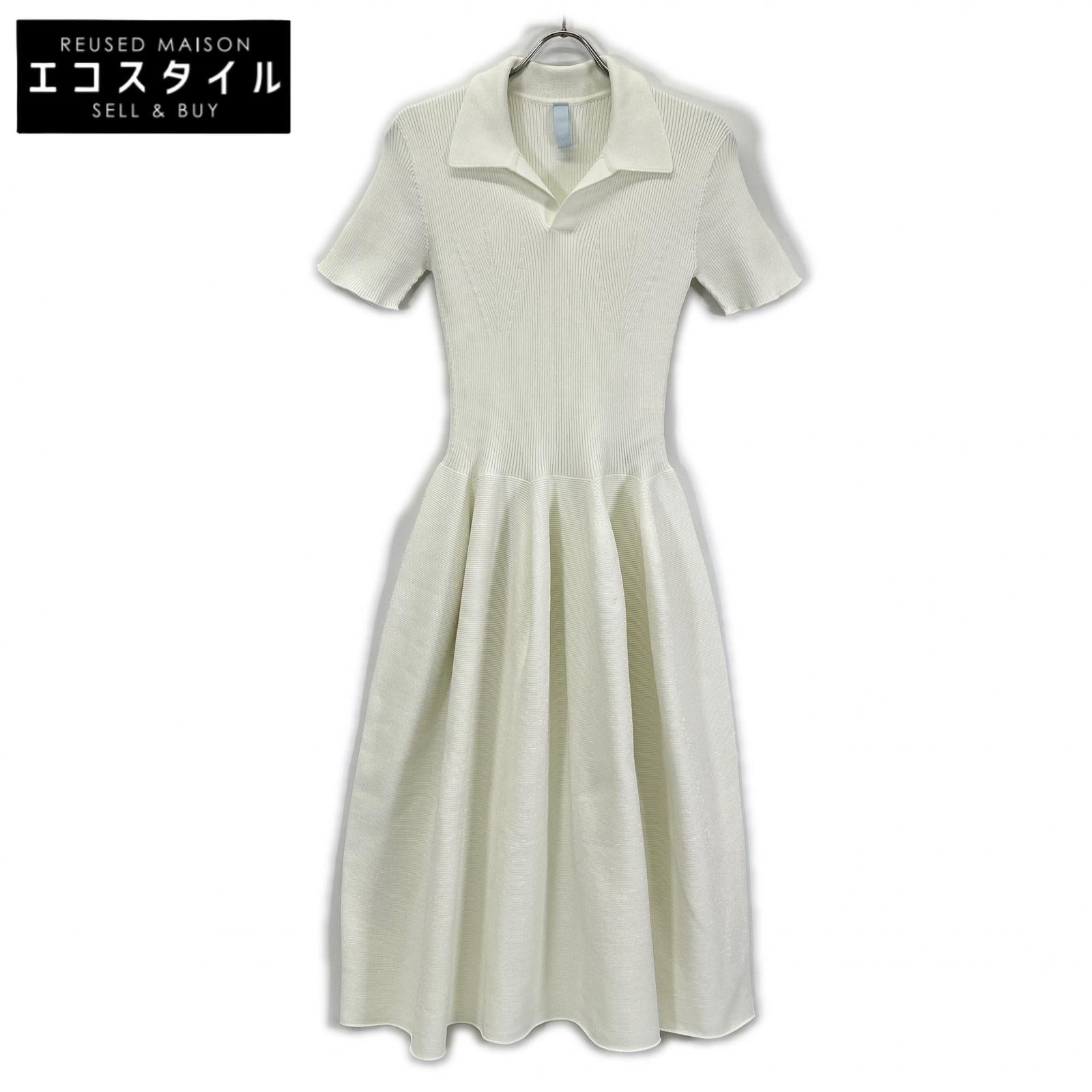 CFCL シーエフシーエル 26年 CF011KH026JP00 ホワイト POTTERY GLITTER SHORT SLEEVE POLO DRESS ワンピース