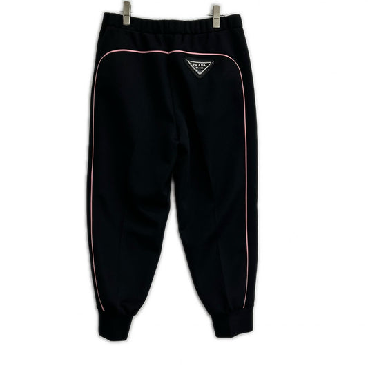 PRADA プラダ 20年製 132338 S202 1X77 ブラック×ピンクライン スウェットパンツ ボトムス