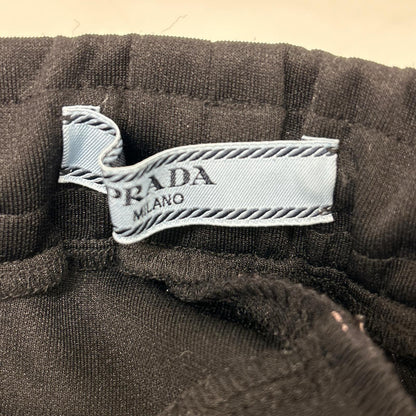 PRADA プラダ 20年製 132338 S202 1X77 ブラック×ピンクライン スウェットパンツ ボトムス