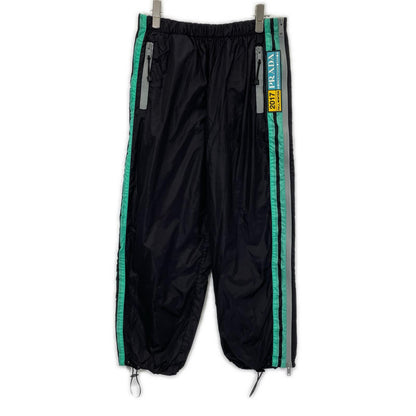PRADA プラダ 17年製 22H733 S172 1PUZ ブラック×グリーンライン ナイロン パンツ ボトムス