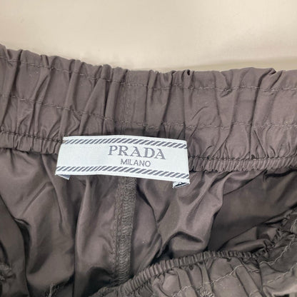 PRADA プラダ 17年製 22H733 S172 1PUZ ブラック×グリーンライン ナイロン パンツ ボトムス