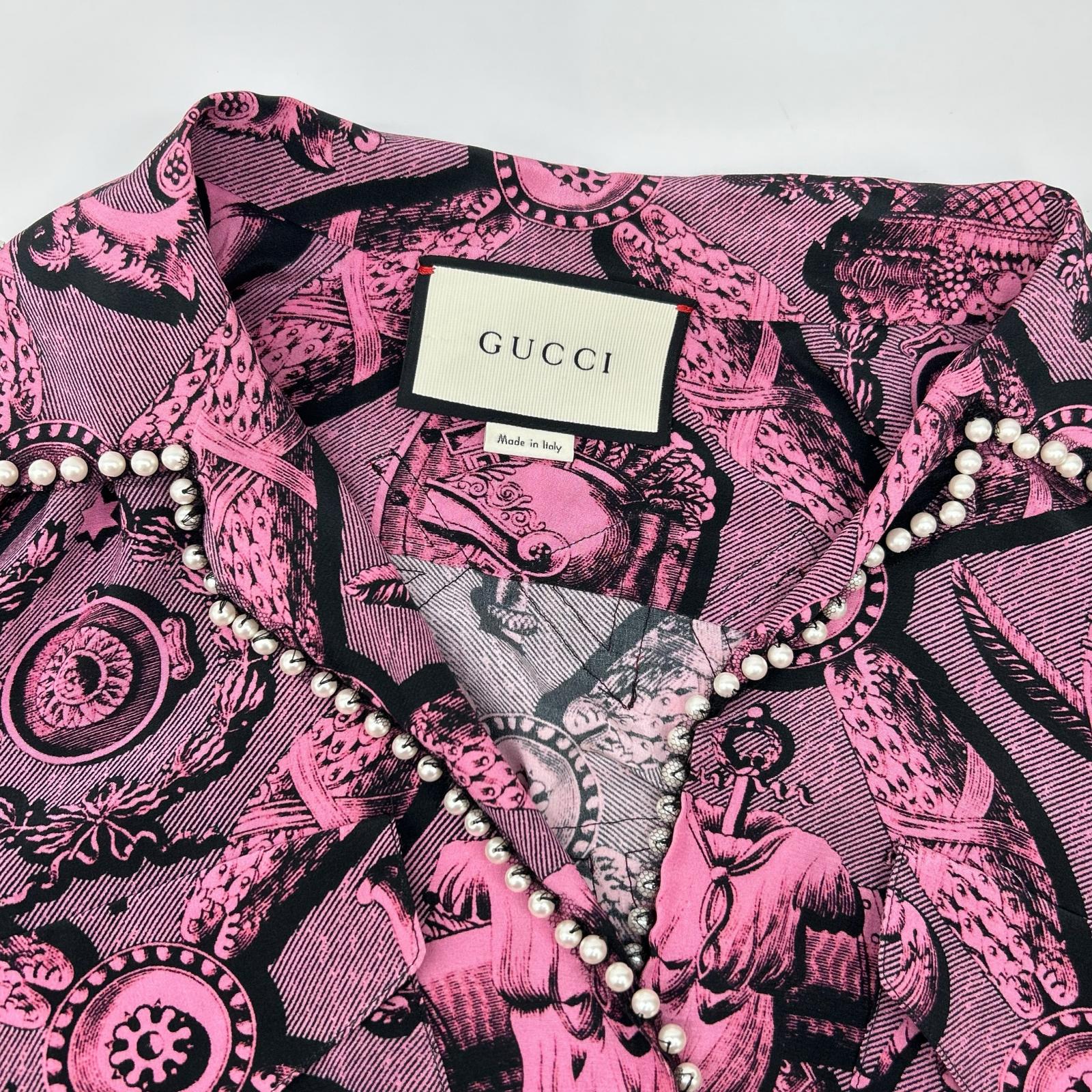 GUCCI グッチ 470990 ZID73 ピンク シャツ トップス