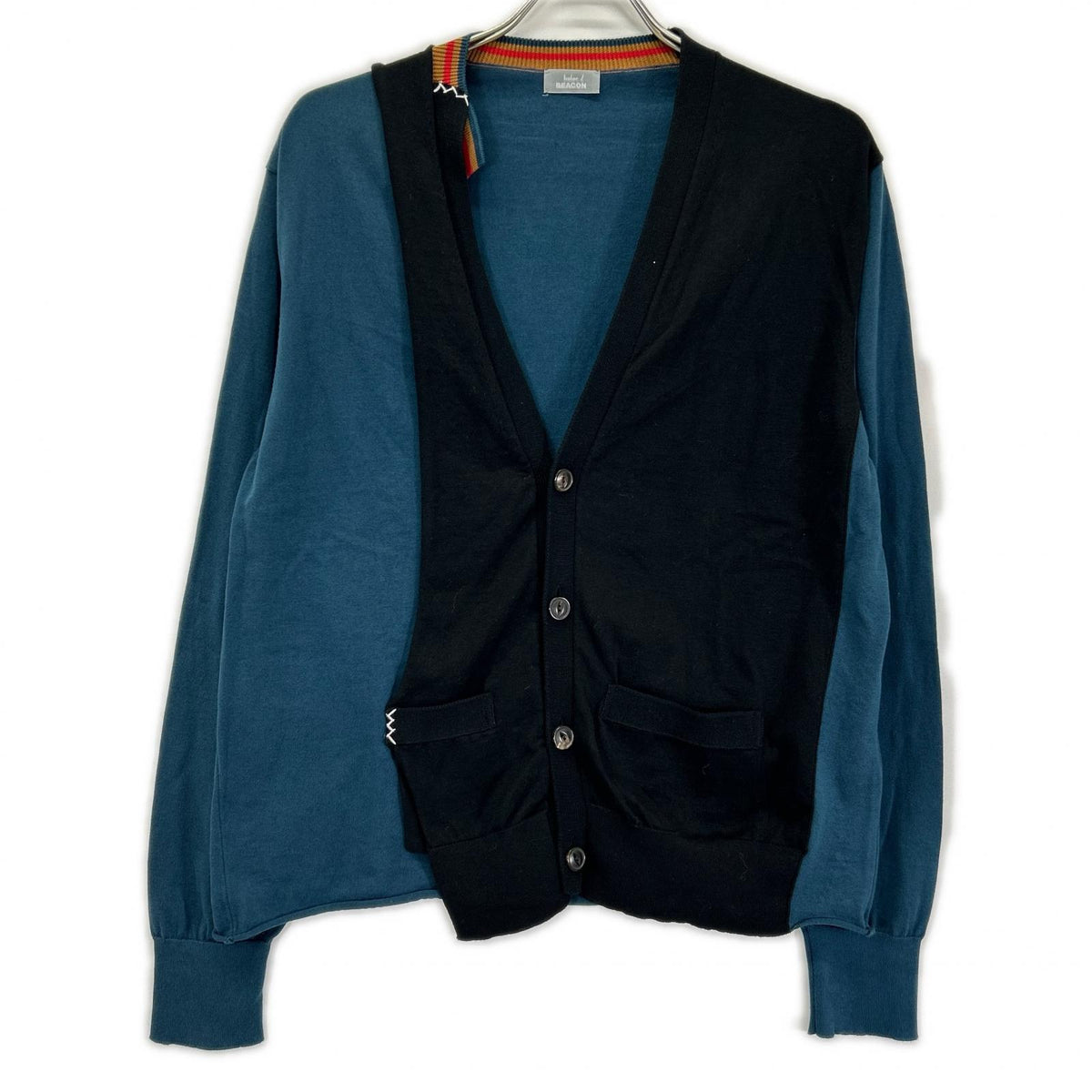 kolor BEACON カラー ビーコン 25SBM-NO2331 BEACON ブラック×ブルー ニット トップス