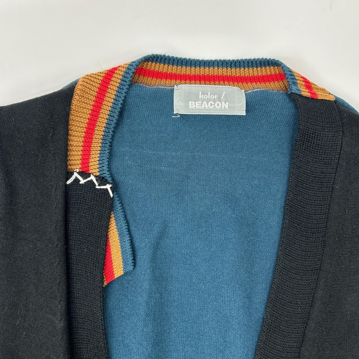 kolor BEACON カラー ビーコン 25SBM-NO2331 BEACON ブラック×ブルー ニット トップス