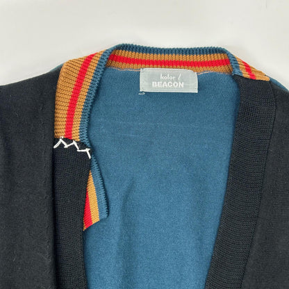 kolor BEACON カラー ビーコン 25SBM-NO2331 BEACON ブラック×ブルー ニット トップス