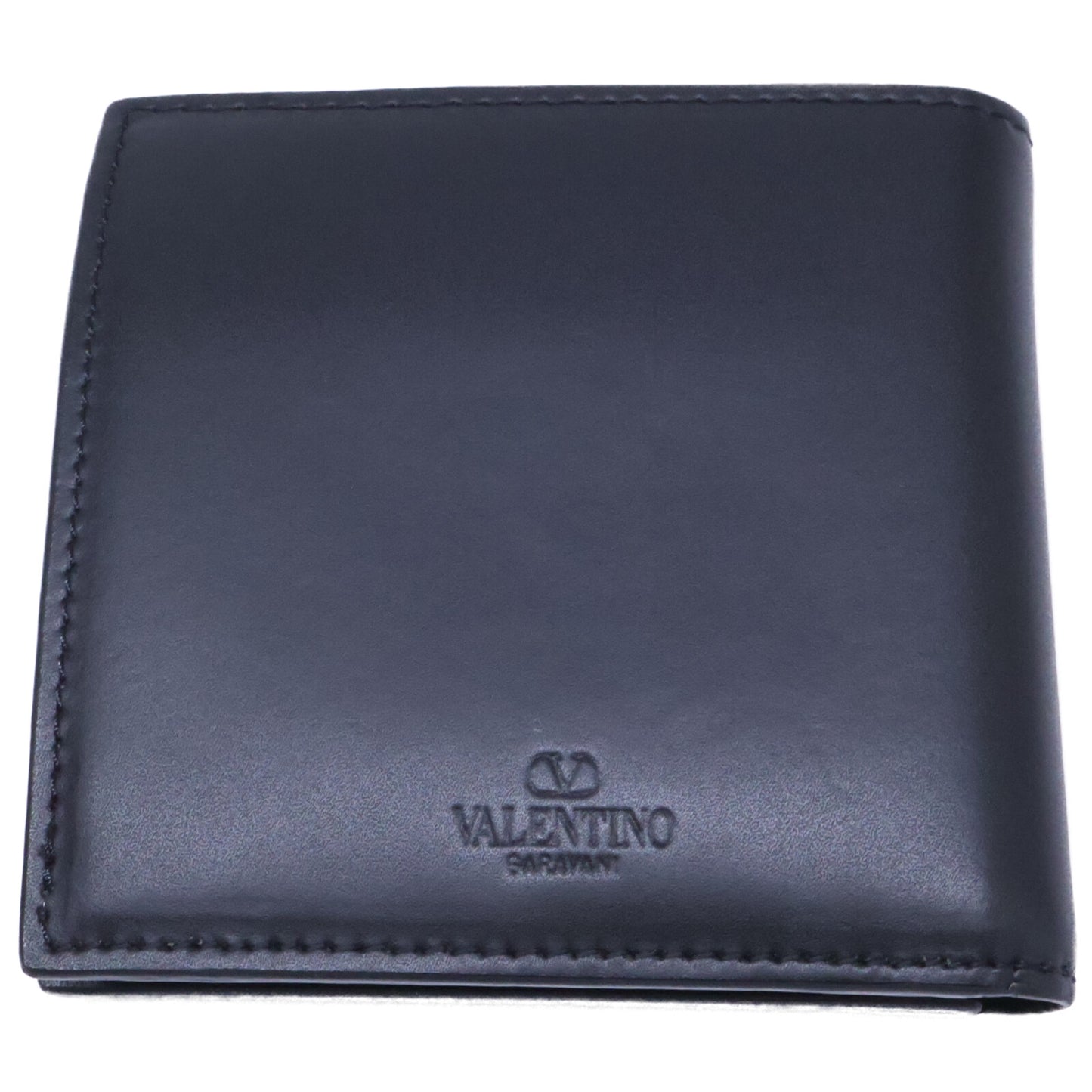 Valentino Garavani ヴァレンティノガラヴァーニ 3Y2P0577LVN VLTNロゴ レザー 二つ折り財布 二つ折り財布（小銭入れあり）