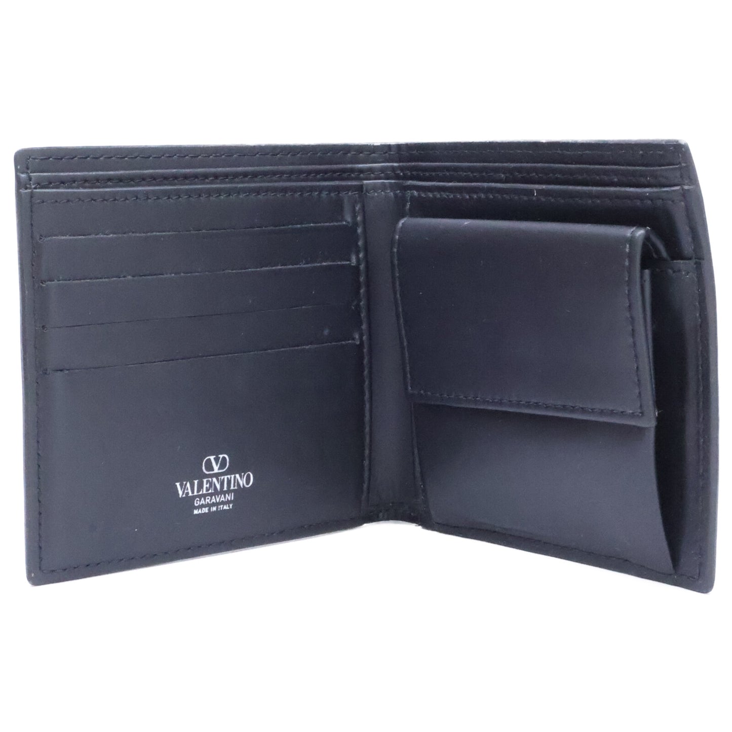 Valentino Garavani ヴァレンティノガラヴァーニ 3Y2P0577LVN VLTNロゴ レザー 二つ折り財布 二つ折り財布（小銭入れあり）