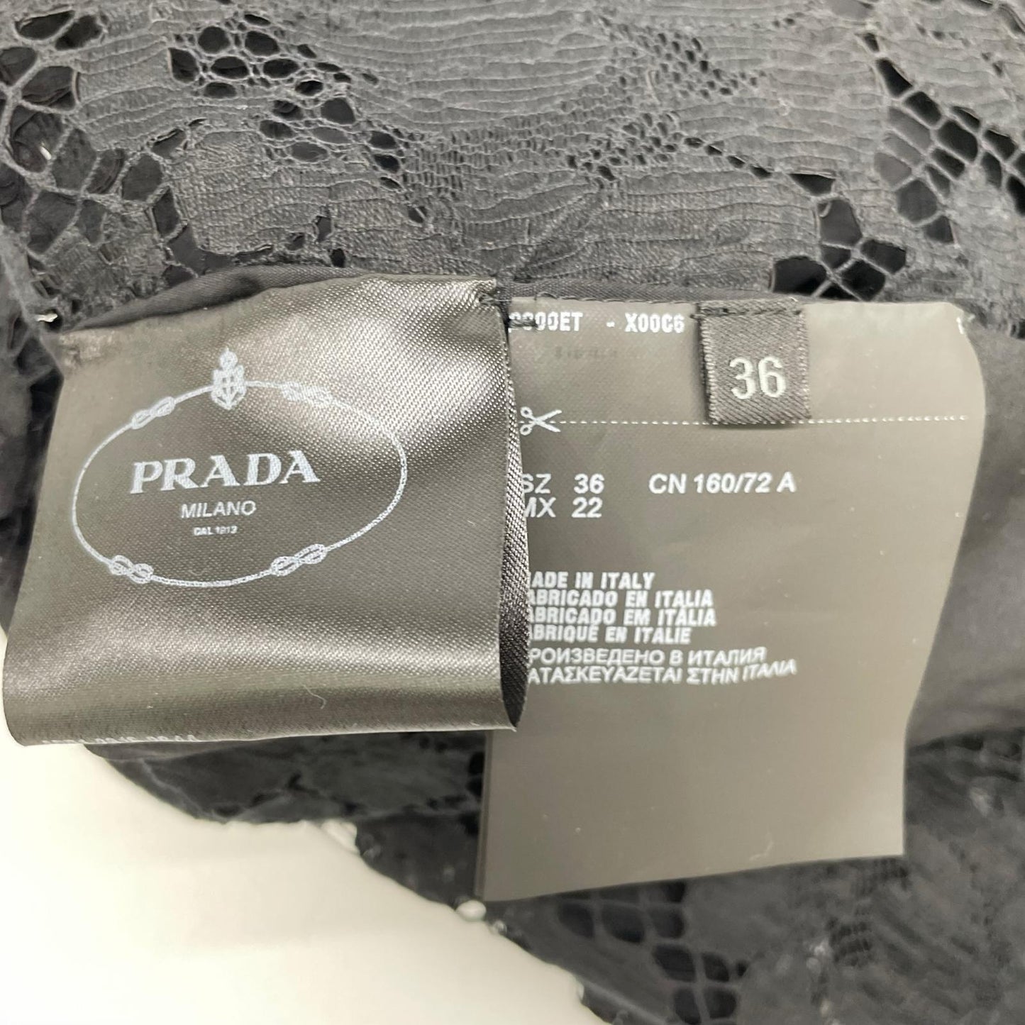 PRADA プラダ 16SS P984C ブラック インナー 総レース ノースリーブトップス トップス