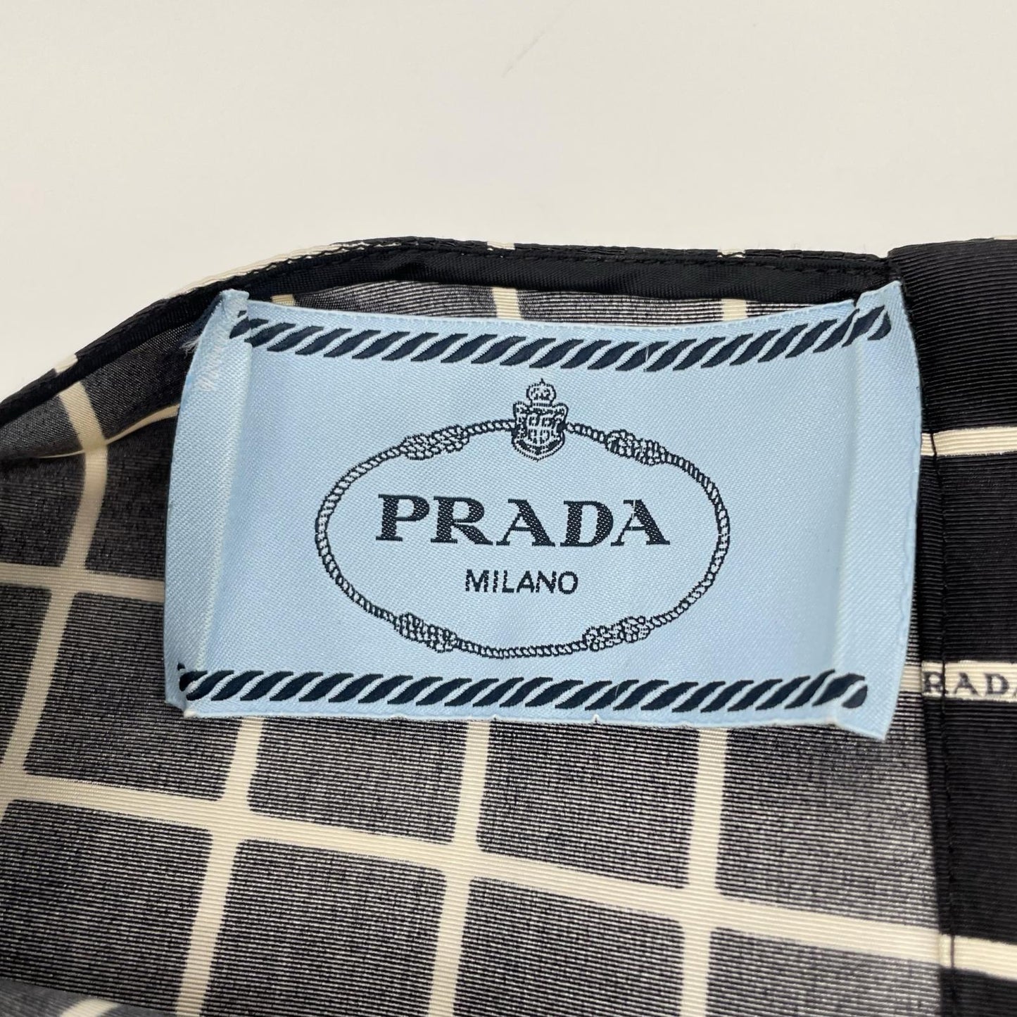 PRADA プラダ 11SS P358M シルク 格子デザイン ウエストベルト ワンピース ワンピース