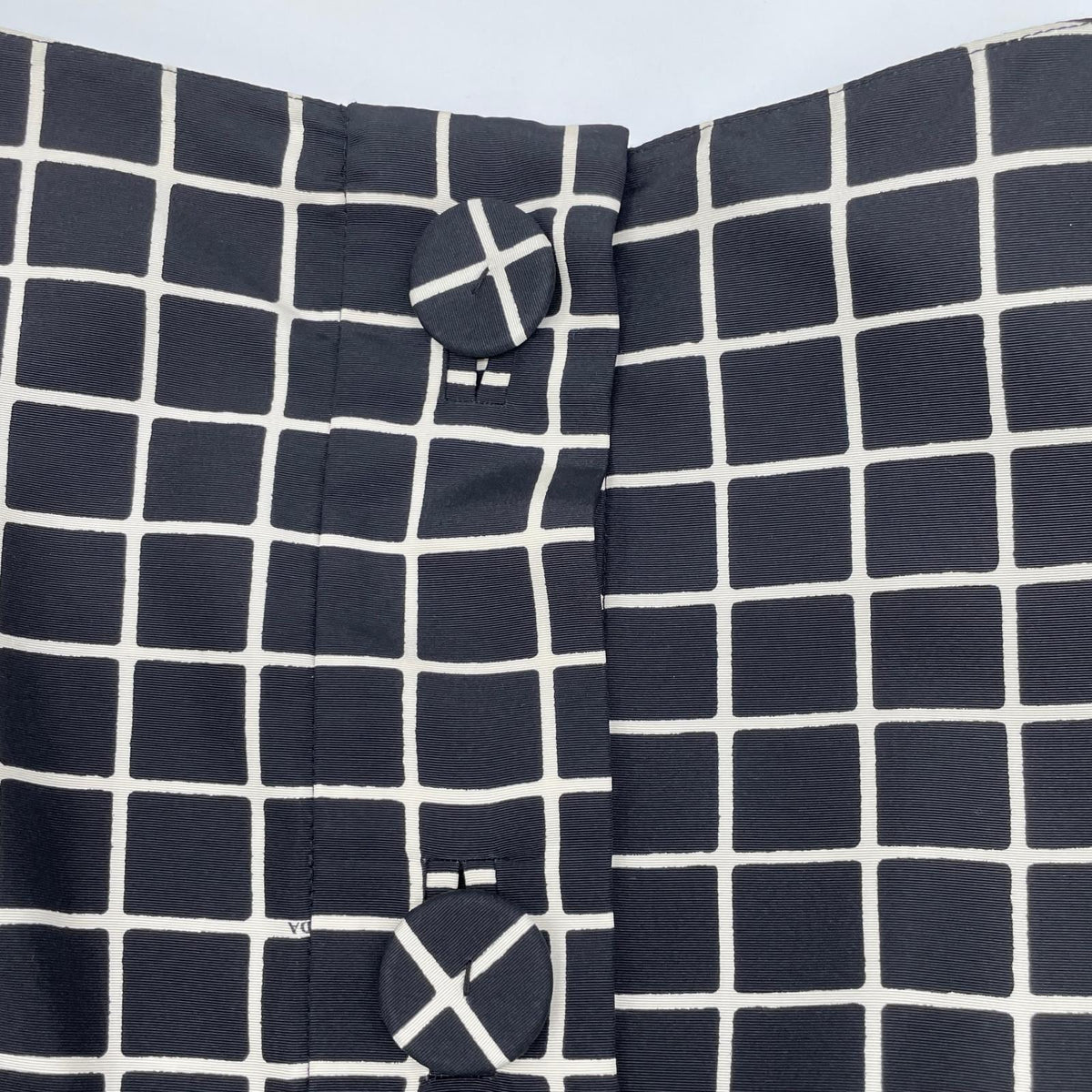 PRADA Prada 11SS P358M Silk Grid-Design Waist-Belt Dress Dress