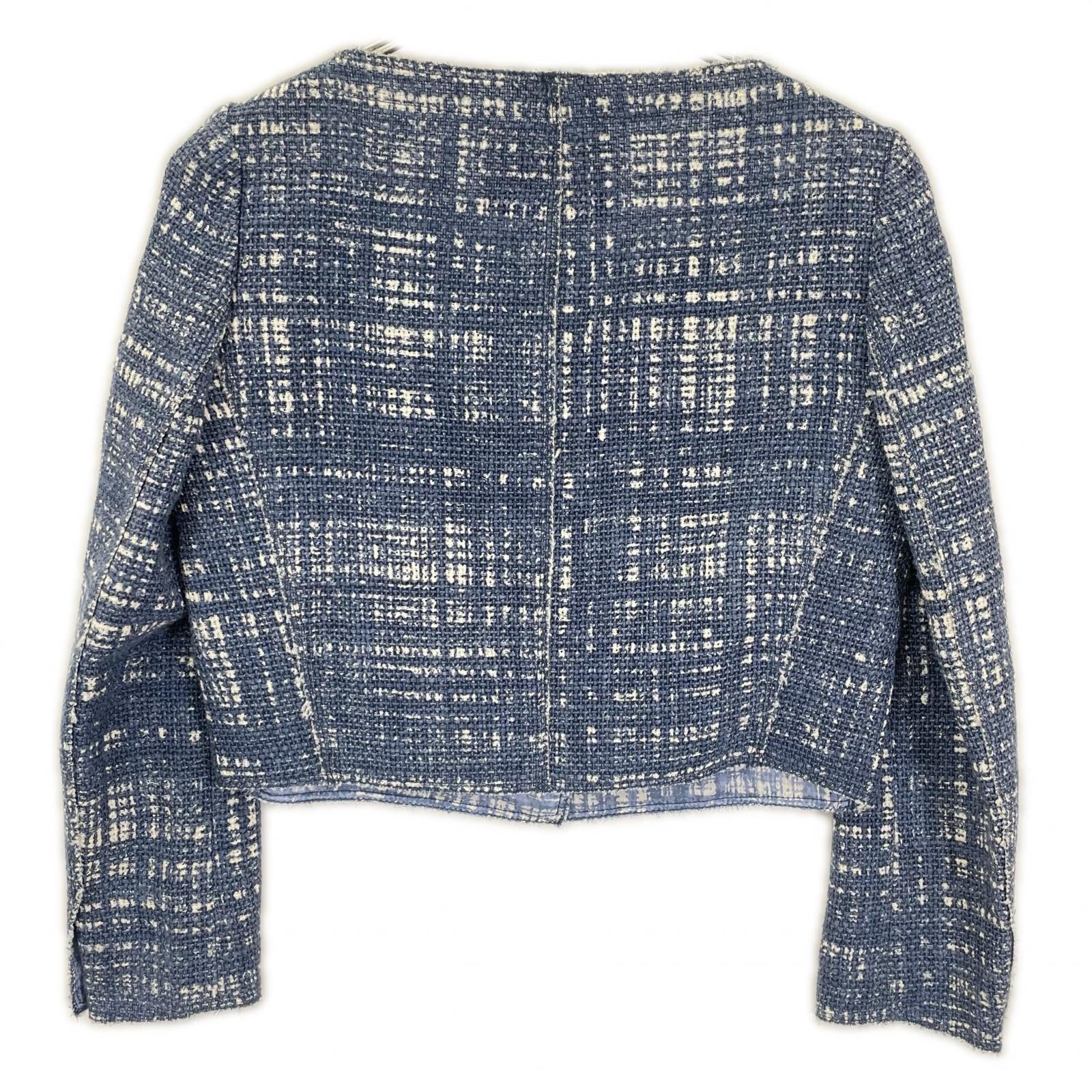 PRADA プラダ 10AW P5782/P1902 ツイード ノーカラージャケット スカートセットアップ スーツ セットアップ