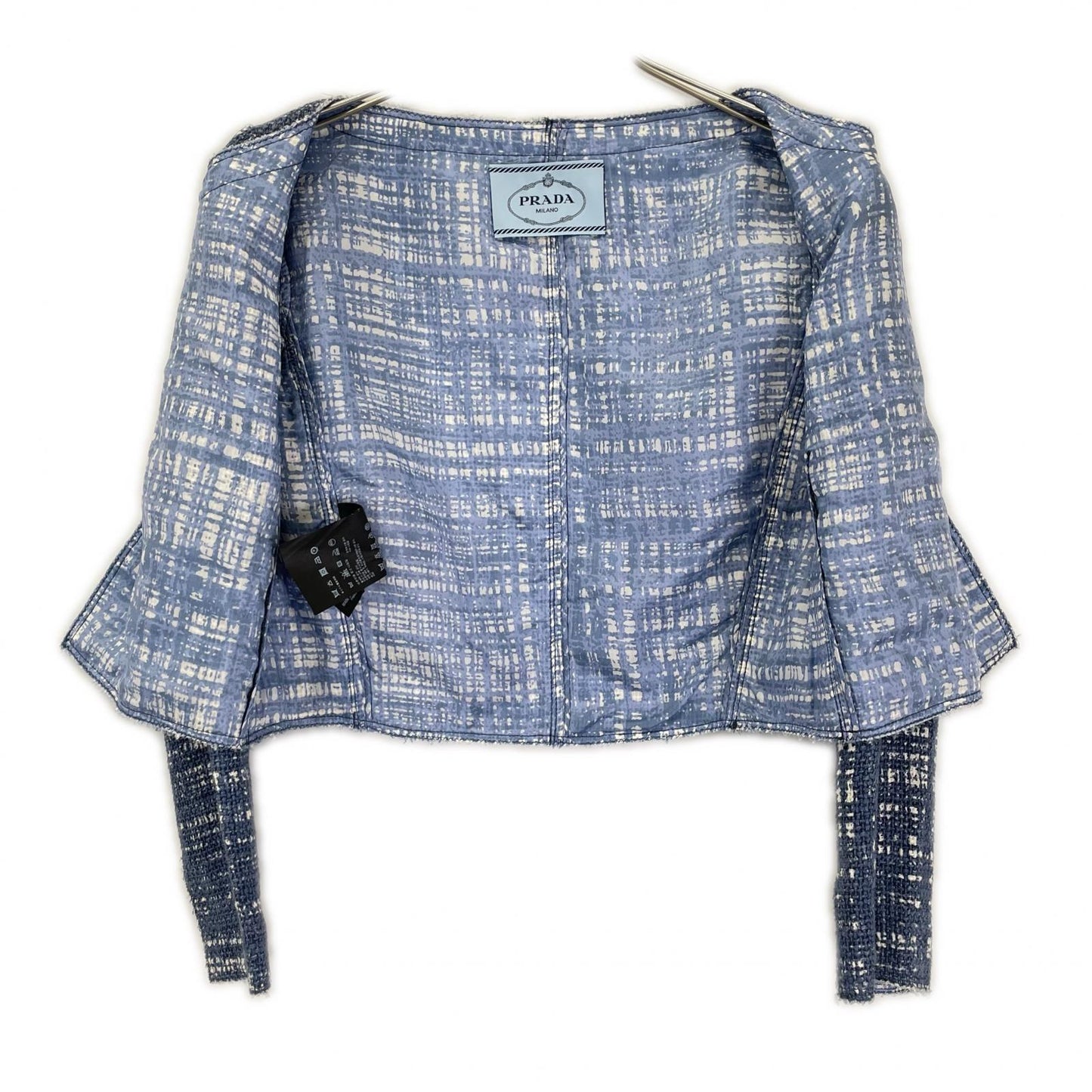 PRADA プラダ 10AW P5782/P1902 ツイード ノーカラージャケット スカートセットアップ スーツ セットアップ