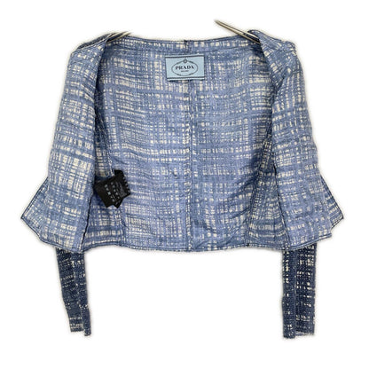 PRADA プラダ 10AW P5782/P1902 ツイード ノーカラージャケット スカートセットアップ スーツ セットアップ