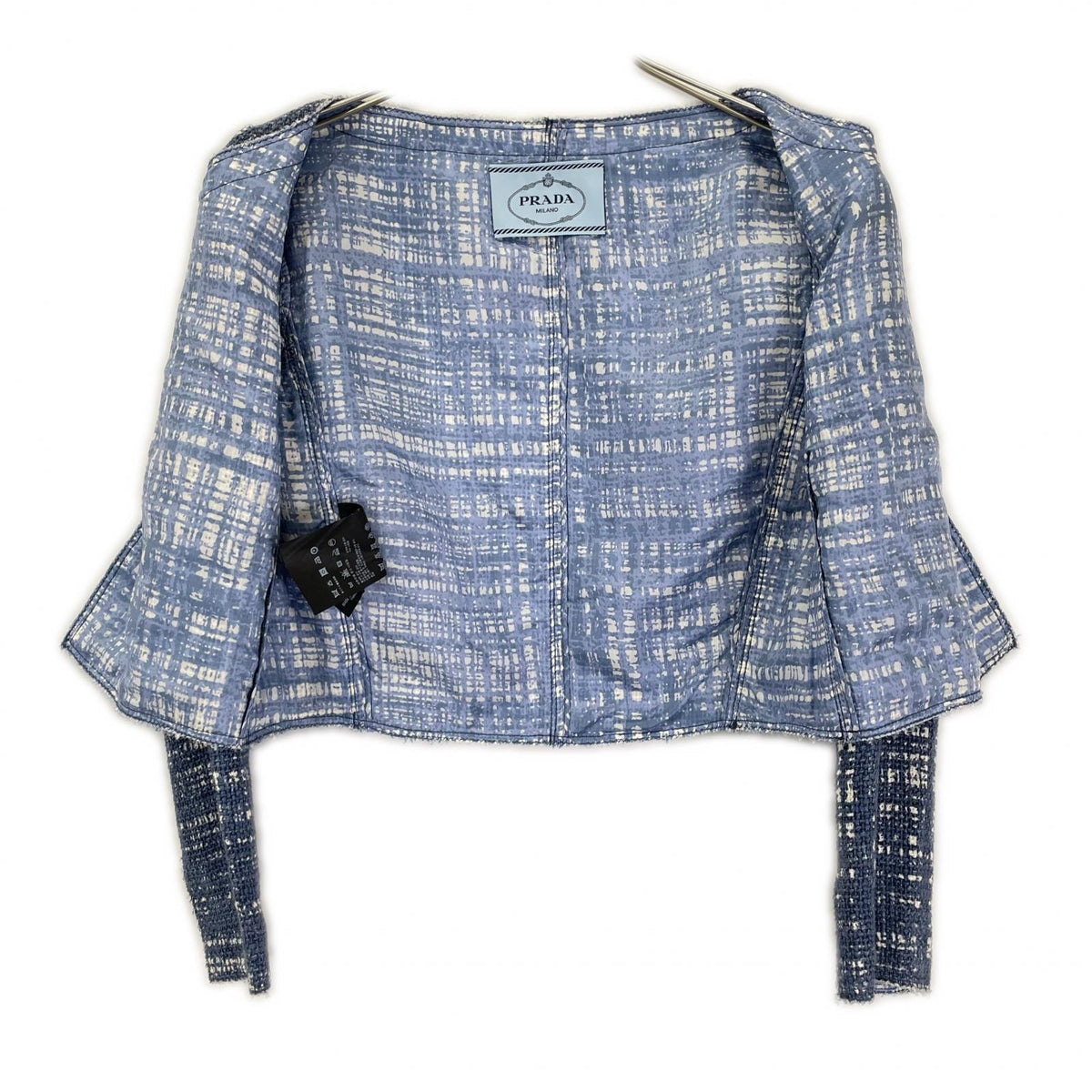PRADA プラダ 10AW P5782/P1902 ツイード ノーカラージャケット スカートセットアップ スーツ セットアップ