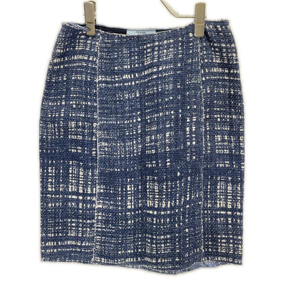 PRADA プラダ 10AW P5782/P1902 ツイード ノーカラージャケット スカートセットアップ スーツ セットアップ