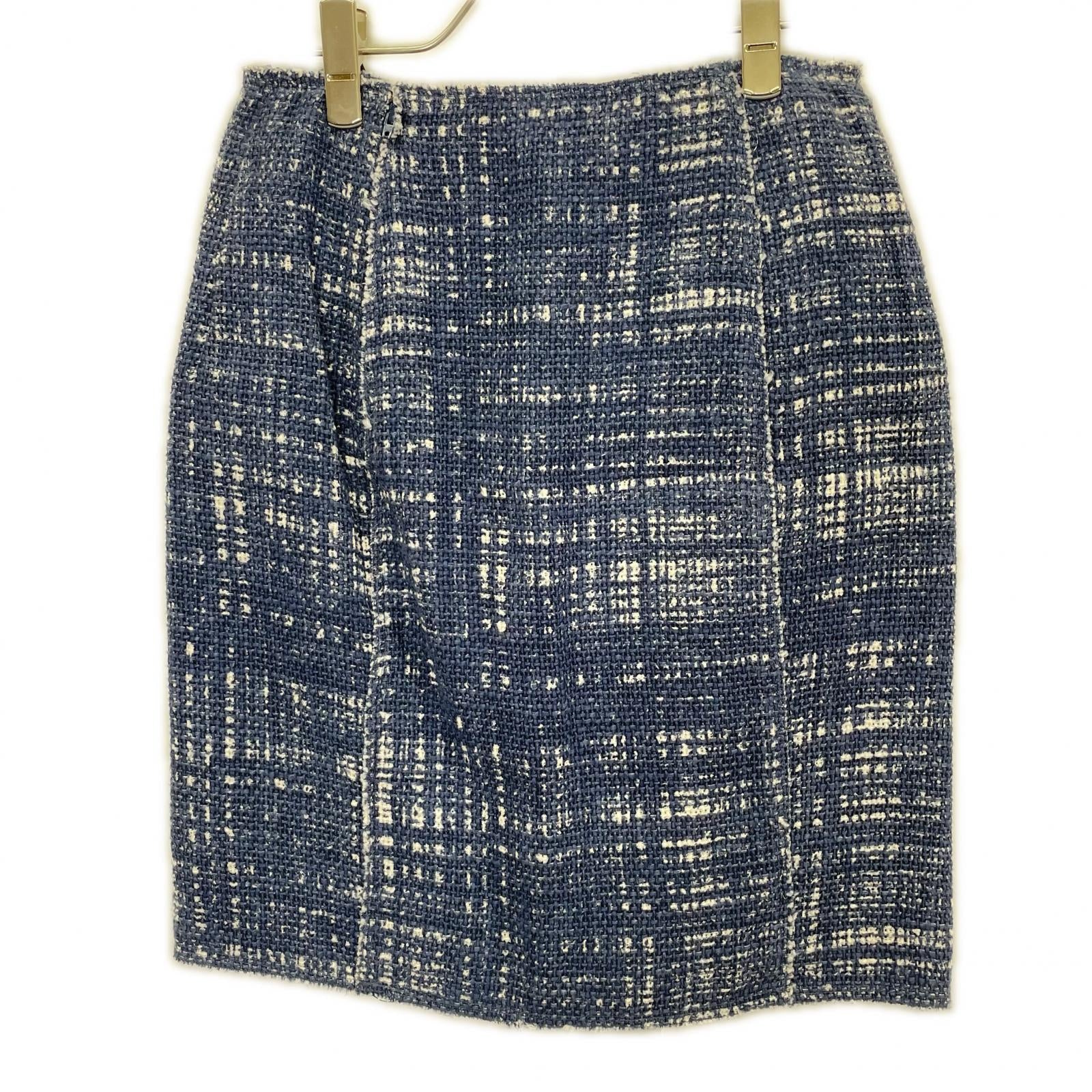 PRADA プラダ 10AW P5782/P1902 ツイード ノーカラージャケット スカートセットアップ スーツ セットアップ