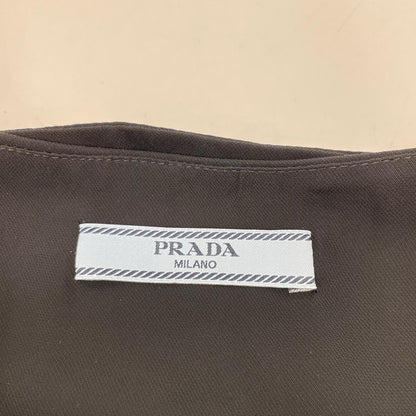 PRADA プラダ 12SS P1038 ブラック ウエストベルト プリーツ スカート スカート