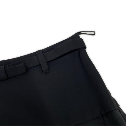 PRADA プラダ 12SS P1038 ブラック ウエストベルト プリーツ スカート スカート