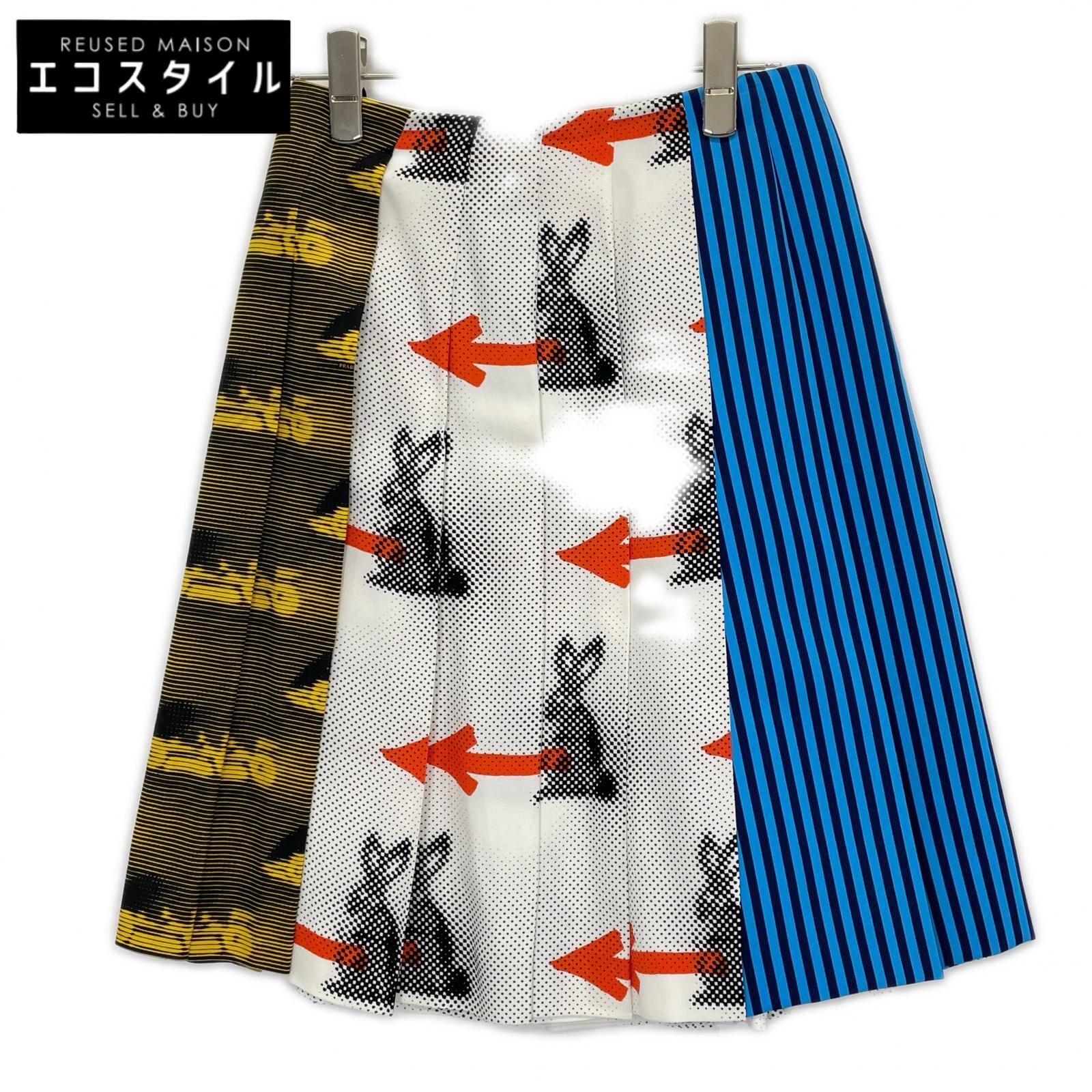 PRADA プラダ P177G ピクトラビット プリーツ スカート スカート