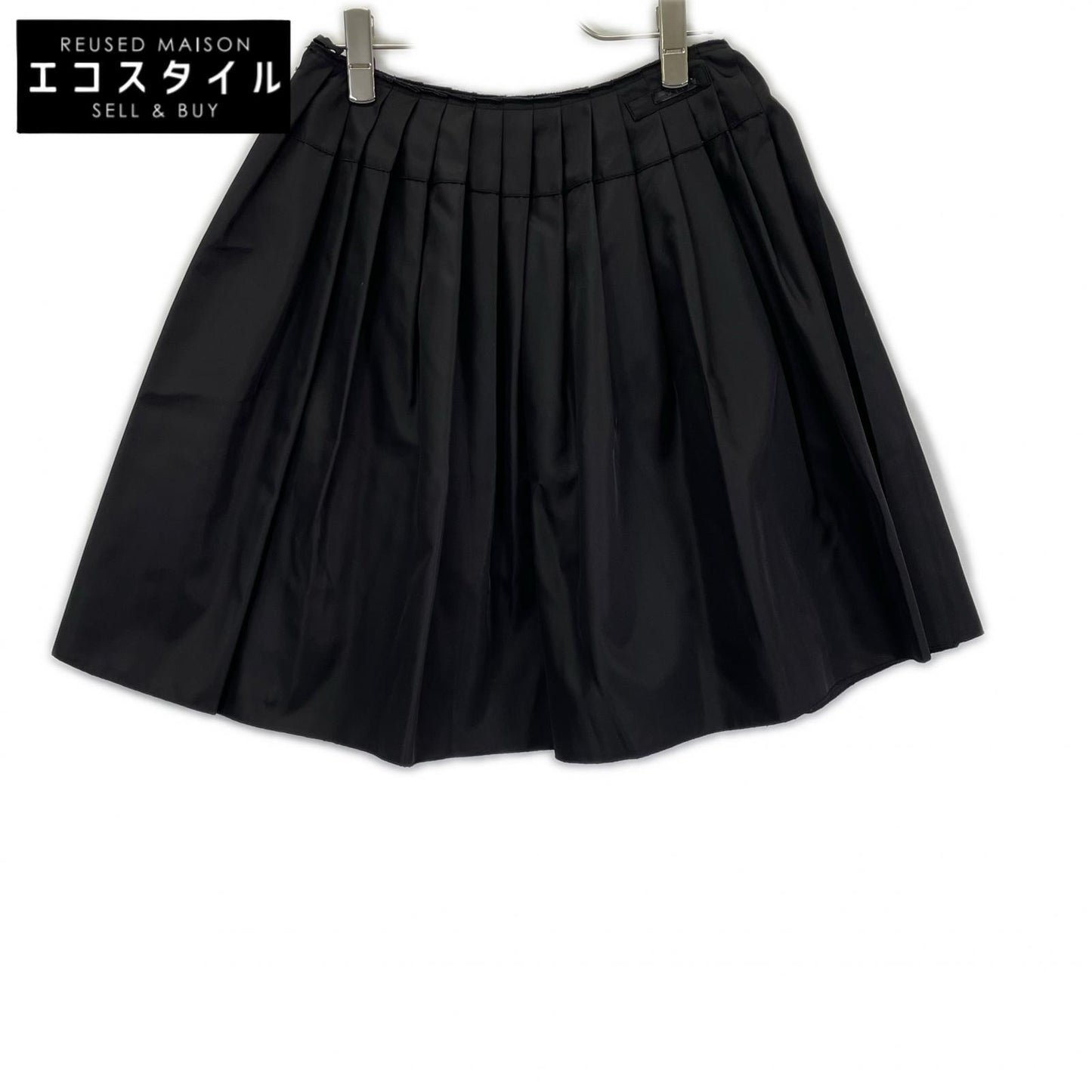 PRADA プラダ 10SS 21H472 ブラック ナイロン プリーツスカート スカート