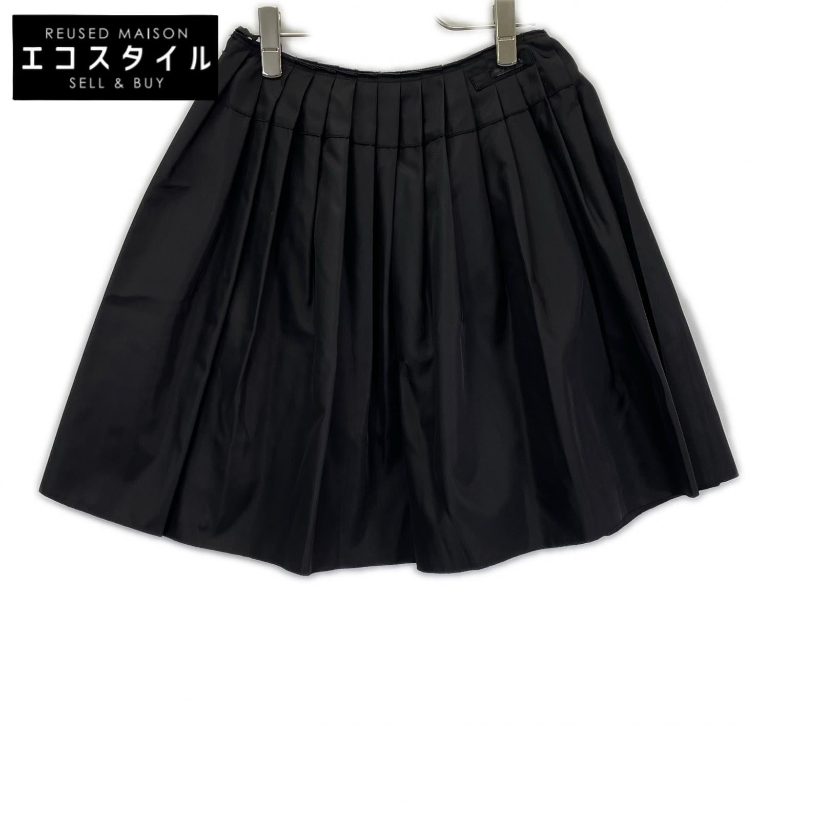 PRADA プラダ 10SS 21H472 ブラック ナイロン プリーツスカート スカート