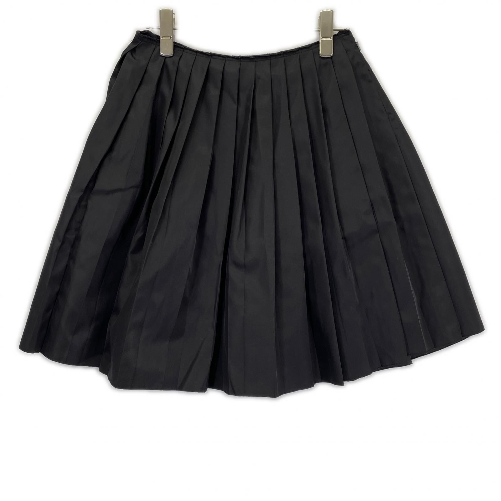 PRADA プラダ 10SS 21H472 ブラック ナイロン プリーツスカート スカート