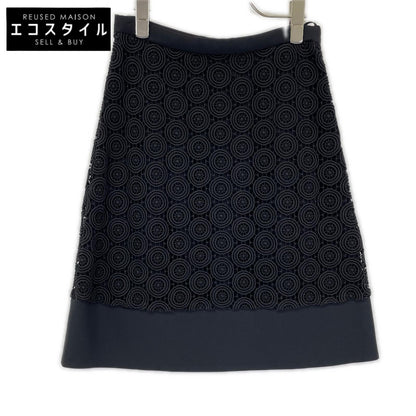 PRADA プラダ 13SS P182B ブラック 刺繍デザイン スカート スカート