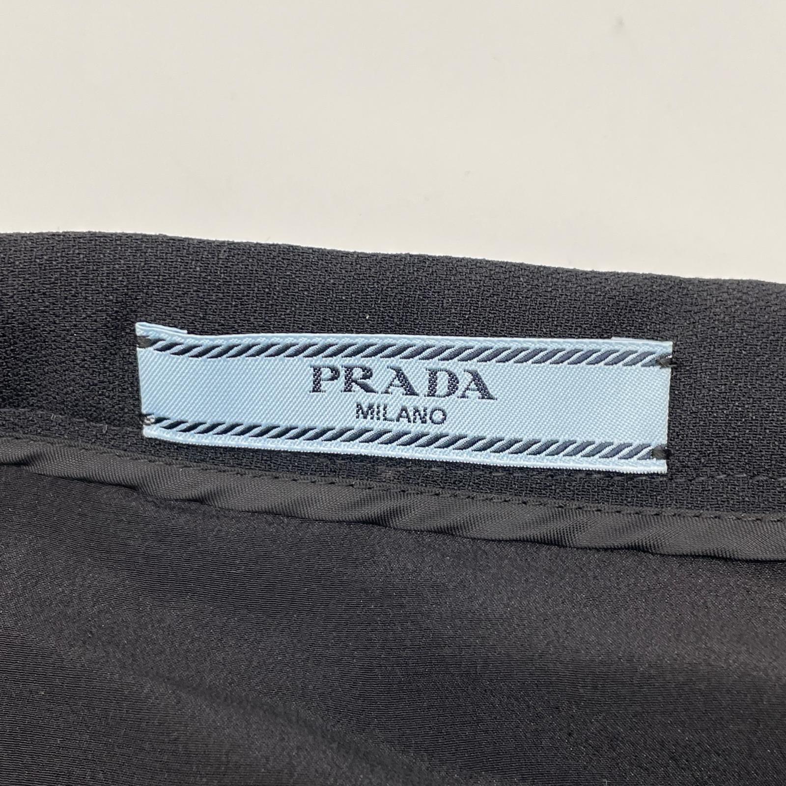 PRADA プラダ 13SS P182B ブラック 刺繍デザイン スカート スカート