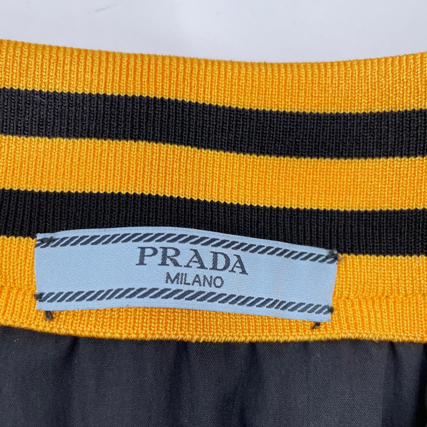 PRADA プラダ 14SS P126DC ブラック ウエストリブ プリーツスカート スカート