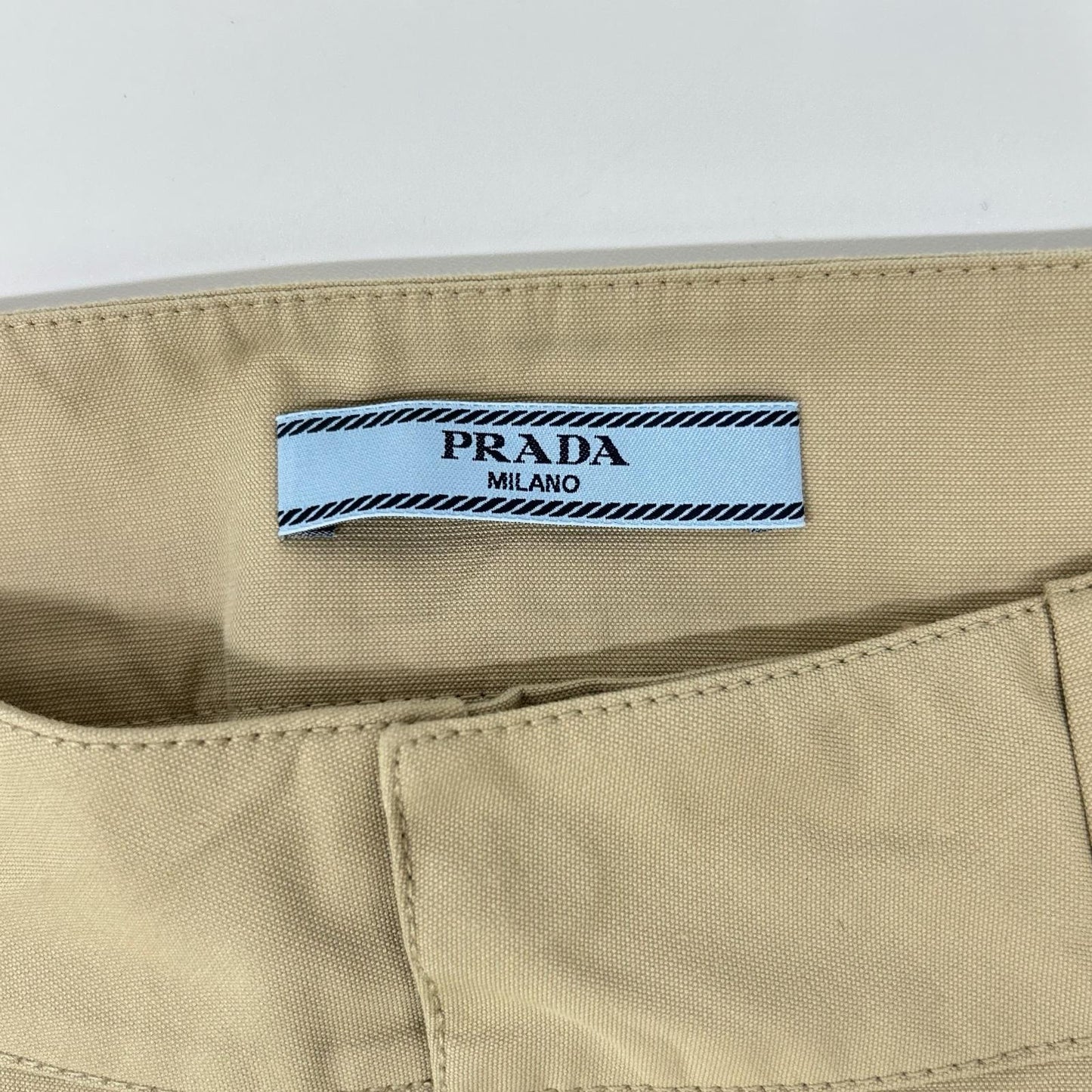 PRADA プラダ 81343 トライアングルロゴ Aライン カーゴスカート スカート