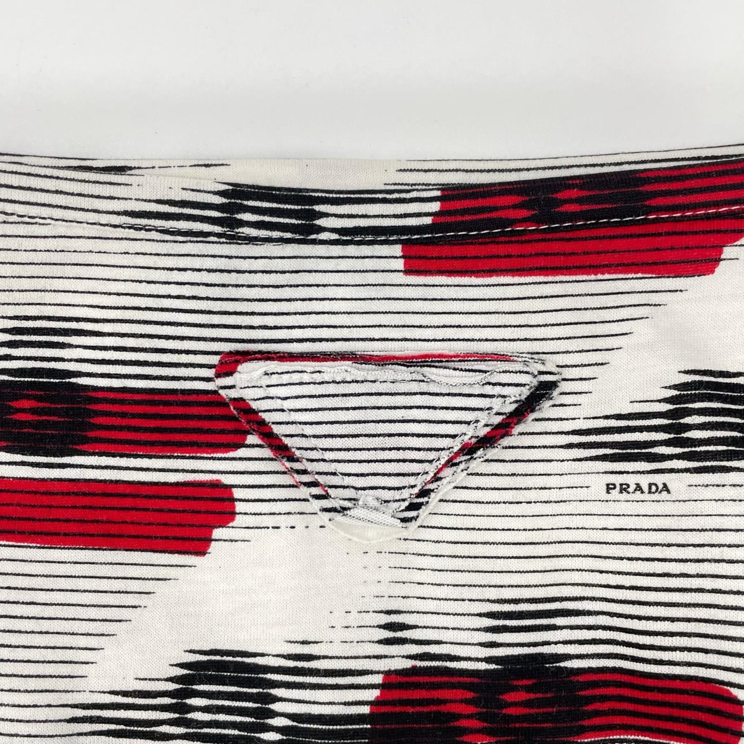 PRADA プラダ 31081 トライアングルロゴ ピクトラビット 異素材ミックス スカート スカート