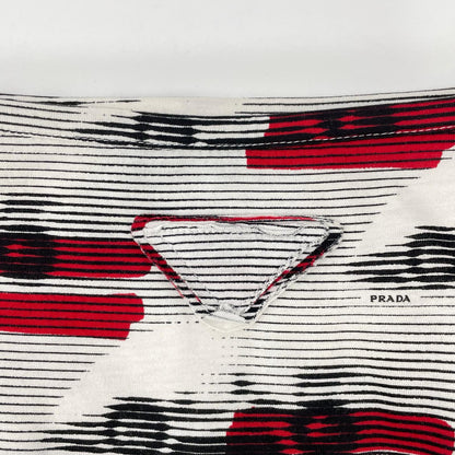 PRADA プラダ 31081 トライアングルロゴ ピクトラビット 異素材ミックス スカート スカート