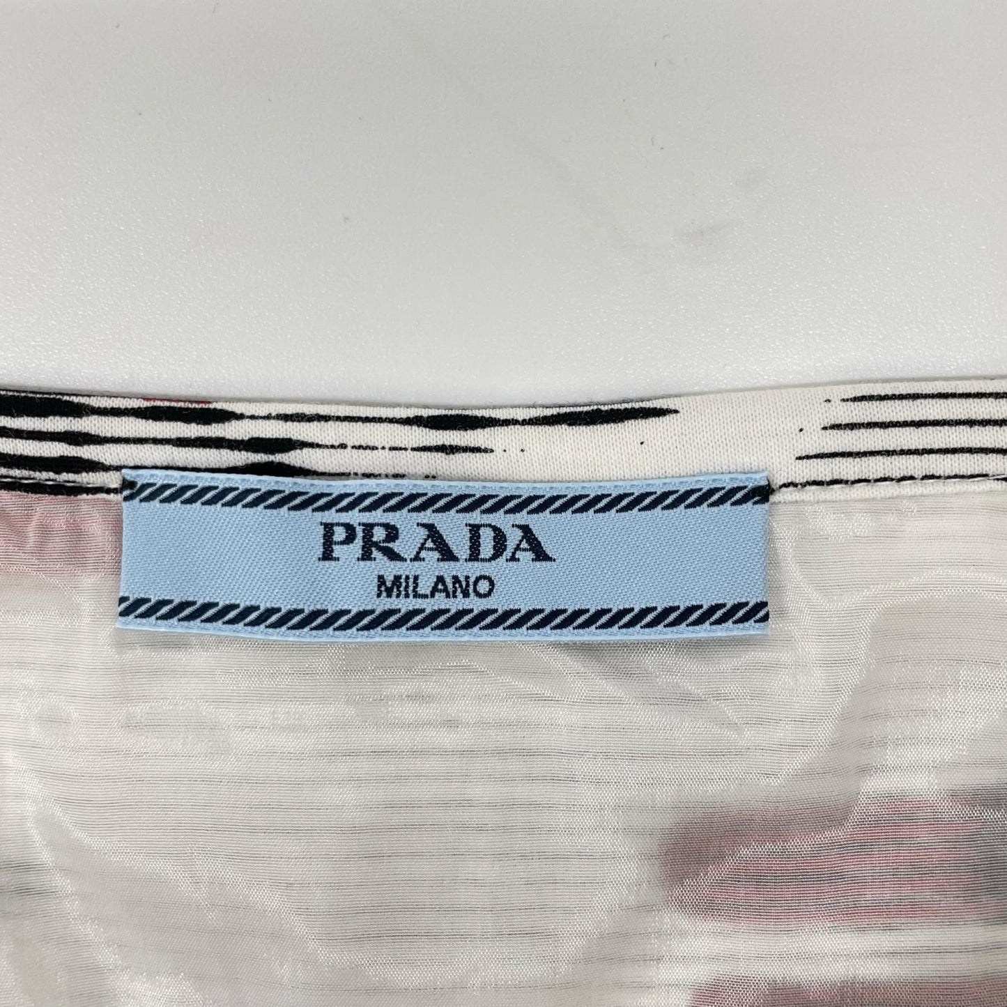 PRADA プラダ 31081 トライアングルロゴ ピクトラビット 異素材ミックス スカート スカート